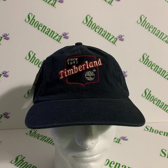 Timberland Hat Vintage Cap Adjustable Navy Blue Red 2000 One Size Fits Most - Picture 1 of 8